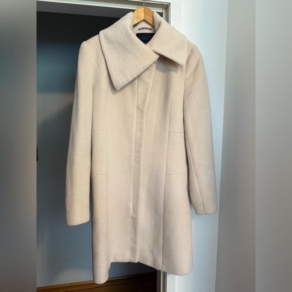 Hilary Radley Cream Blush Wool Coat